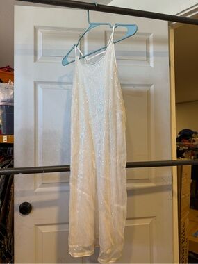 a new day White Sequin Mini Slip Dress